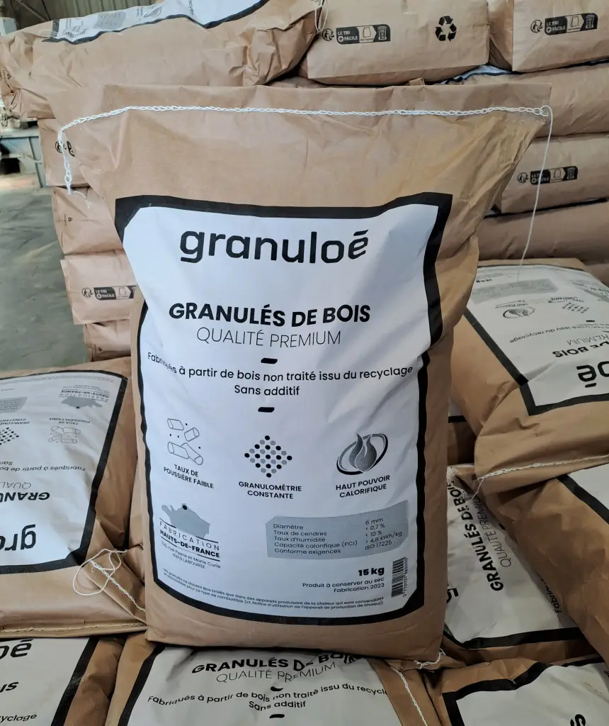 sac granules granuloe granulés de bois stockage